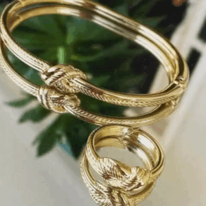Bracelete e Anel Nó